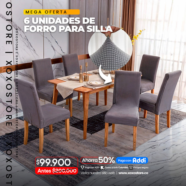 6 forros para silla de comedor