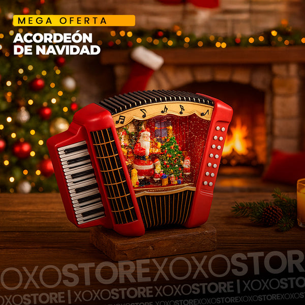 Acordeon musical de navidad