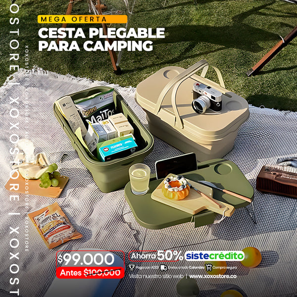 Cesta plegable para camping