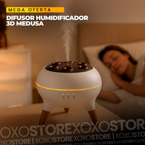 Difusor humidificador medusa 3d +ESENCIA