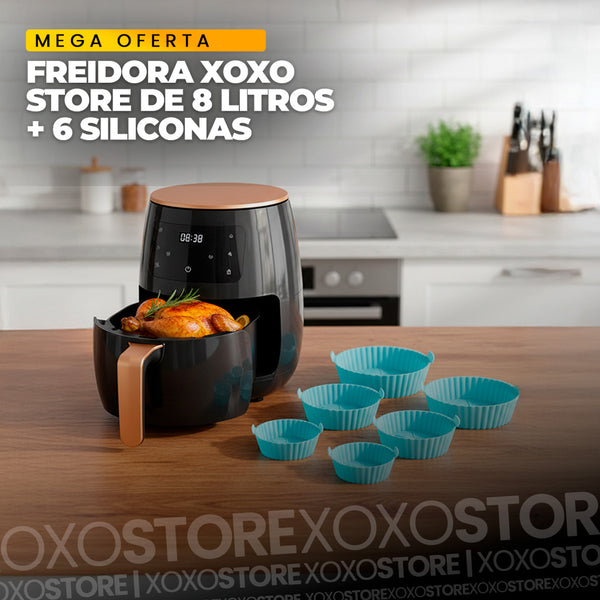 Freidora XOXO STORE 8 litros + 6 moldes de silicona