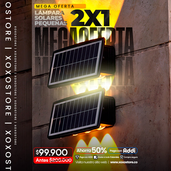 2x1 Lampara ambiente  solar 6 led