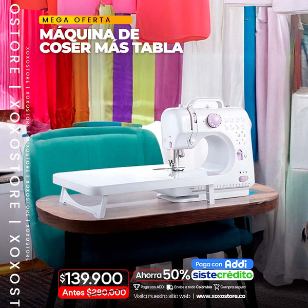 Maquina de coser profesional con tabla 12 puntadas