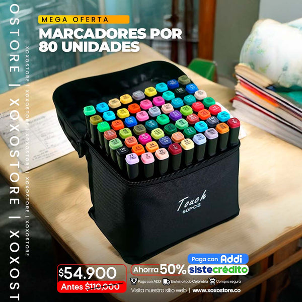 Kit de marcadores por 80 unidades