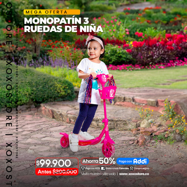 Monopatin 3 ruedas para niñas