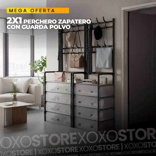 2X1 Perchero zapatero con tapa