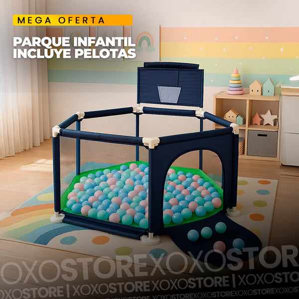 Corral de juegos infantil incluye 30 pelotas