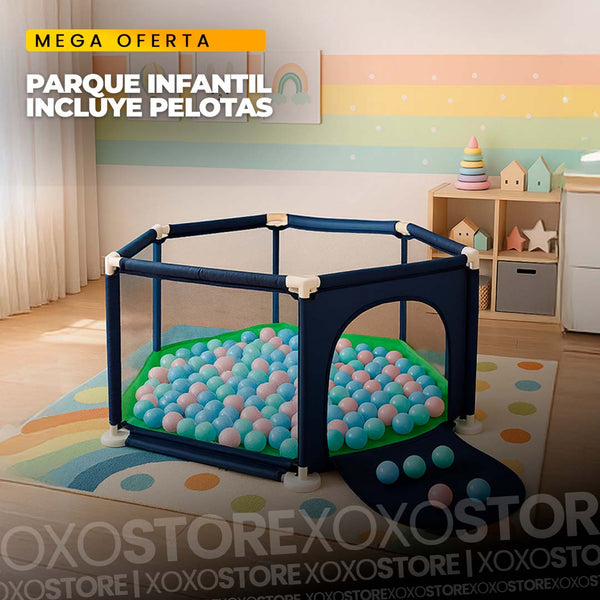 Corral de juegos infantil incluye 30 pelotas