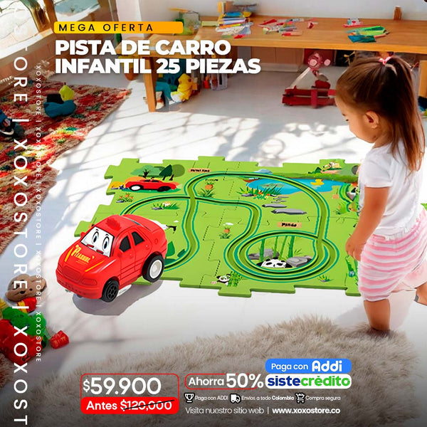 Rompecabezas Pista de carro infantil 25 piezas