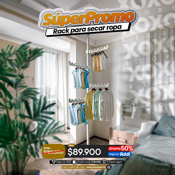 Rack para secar ropa y apartamento