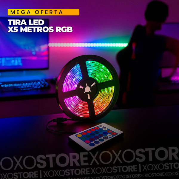 CINTA LED RGB DE 5 MTS + CONTROL INALAMBRICO