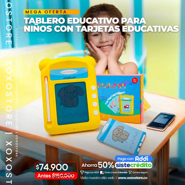 Tarjetas educativas infantil con tablero para calcar