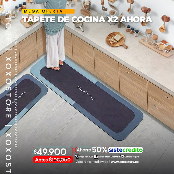 Super Absorvente tapete de cocina x2