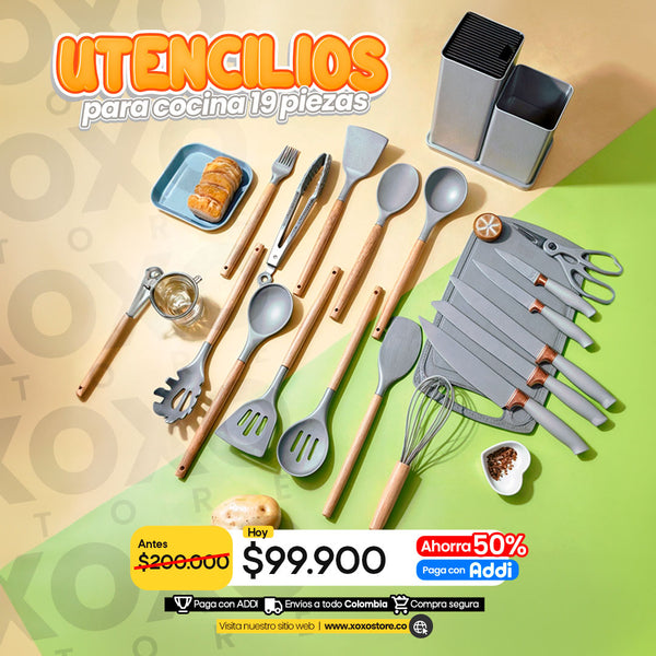 Set de utensilios de cocina de 19 piezas