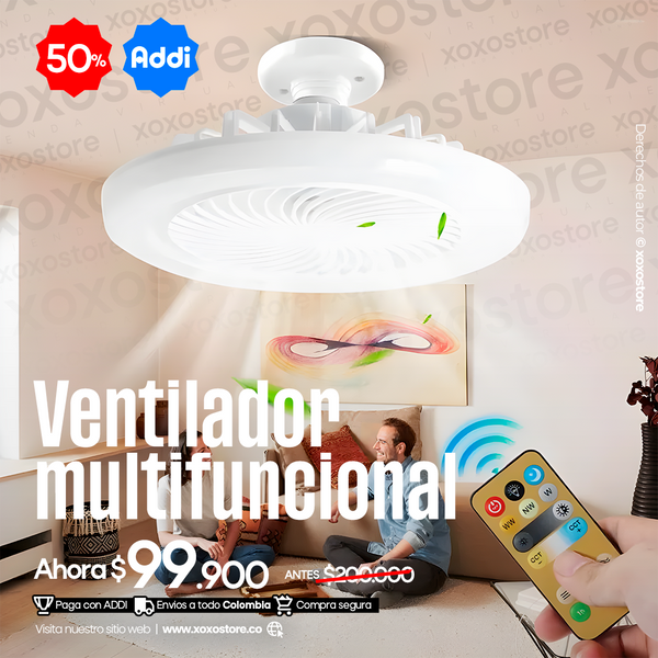 Humidificador Ventilador  con luz led