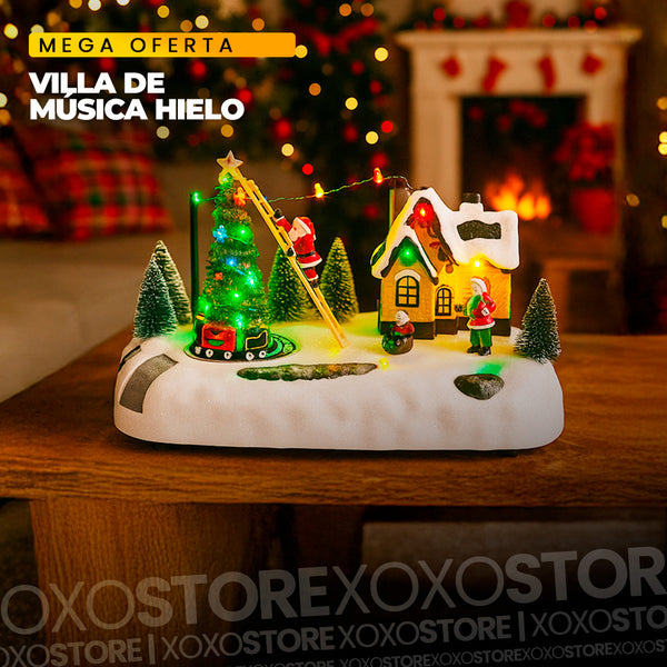 Villa de navidad musical  de hielo