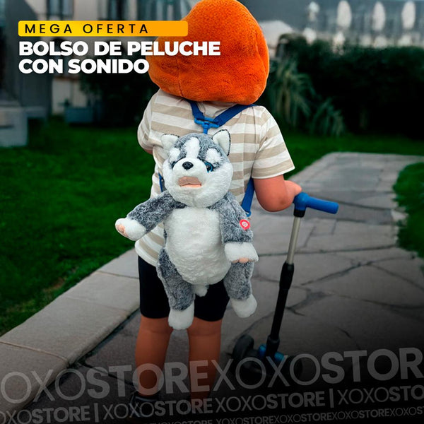 Bolso de peluche perro con SONIDO