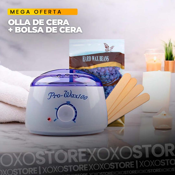 OLLA DE CERA PRO WAX + CERA DE PERLA 50 GR
