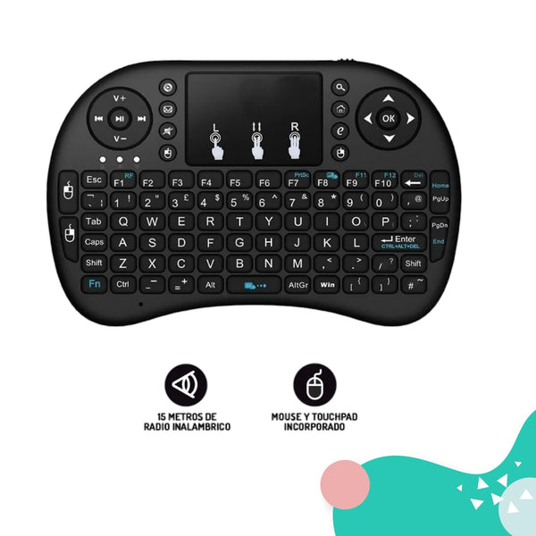 MINI TECLADO INALAMBRICO CONTROL SMART TV